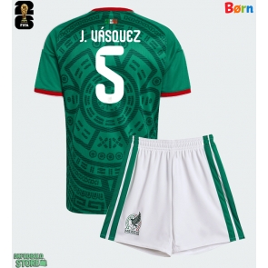 Mexico Johan Vasquez #5 Replika Babytøj Hjemmebanesæt Børn VM 2026 Kortærmet (+ Korte bukser)